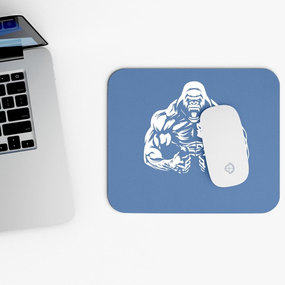 Bodybuilding Gorilla For The Next Workout In The Gym Mouse Pad