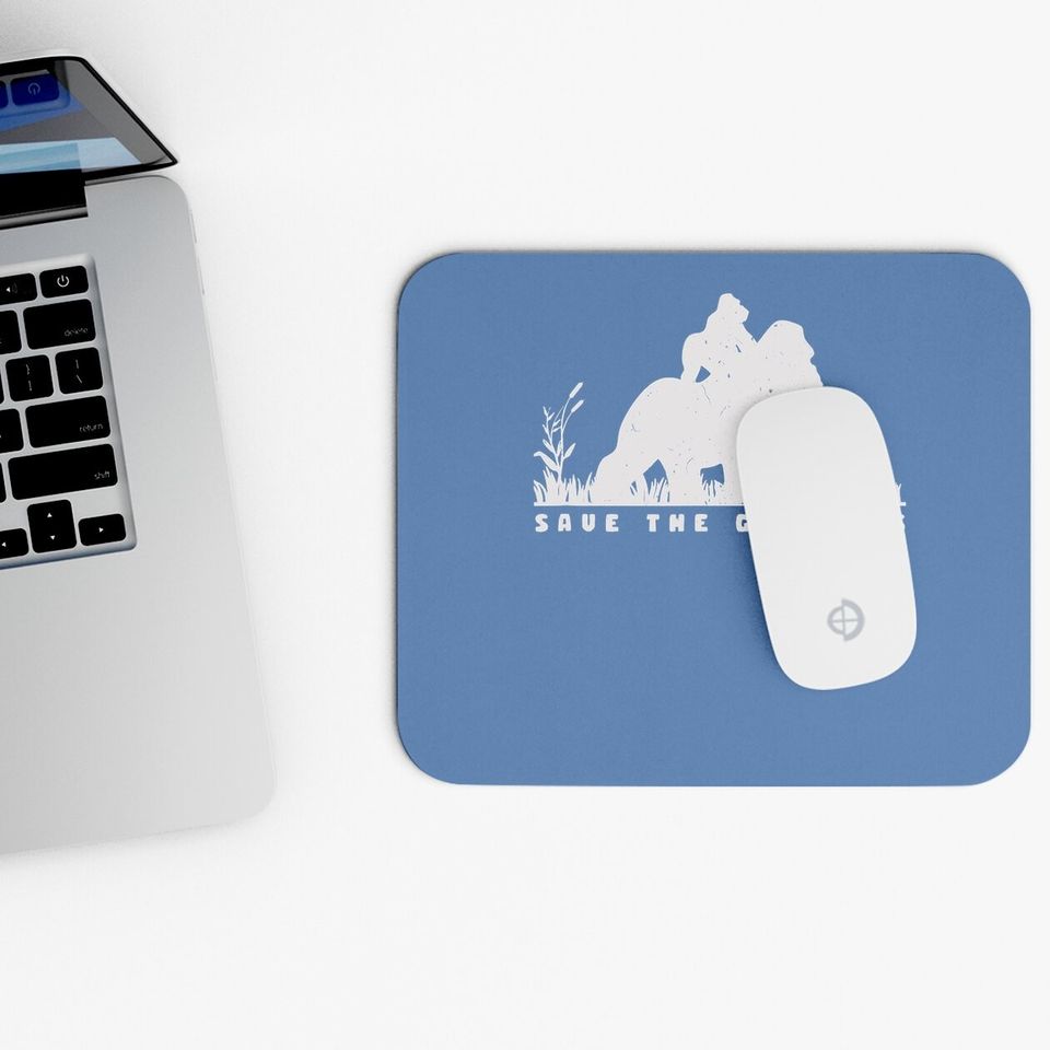 Save The Gorillas Mama & Baby Gorilla Mouse Pad