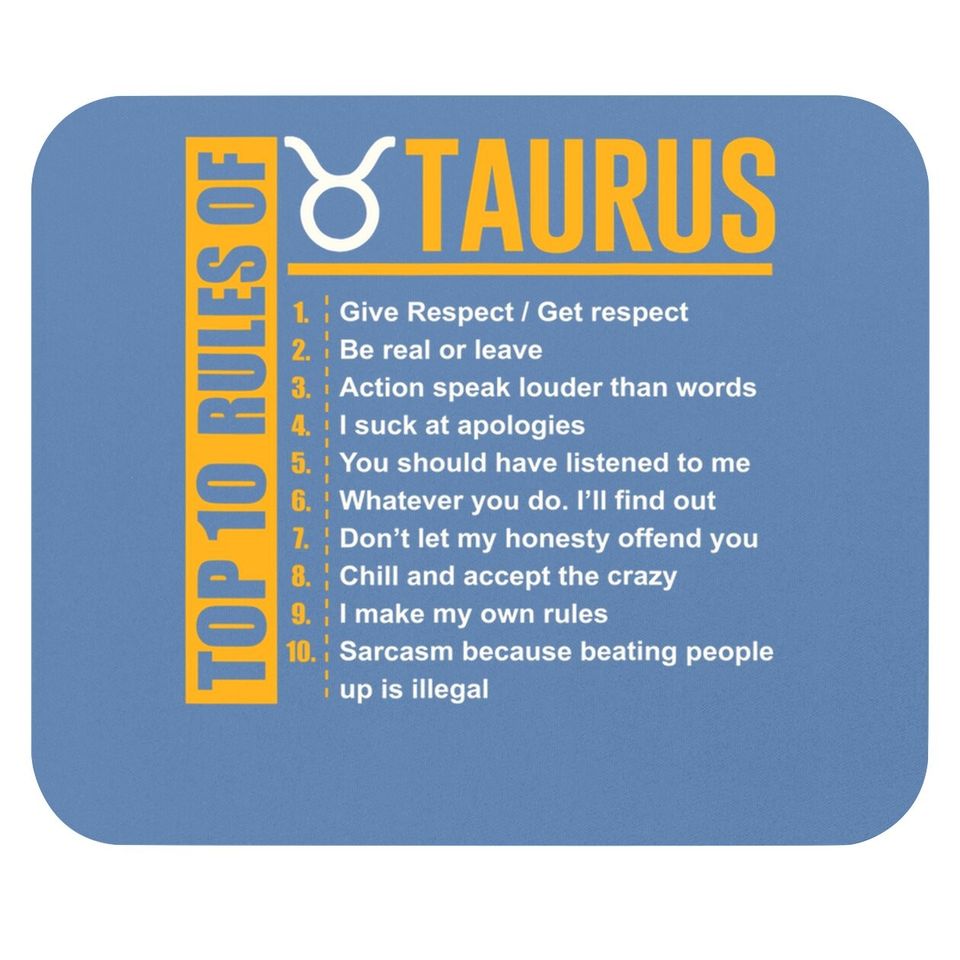 Top 10 Rules Of Taurus Zodiac Mouse Pad