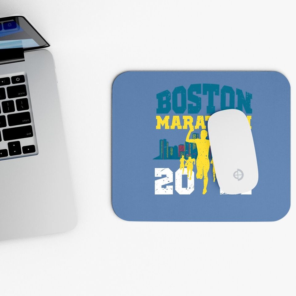 Boston 2021 Marathon Runner 26.2 Miles Mouse Pad