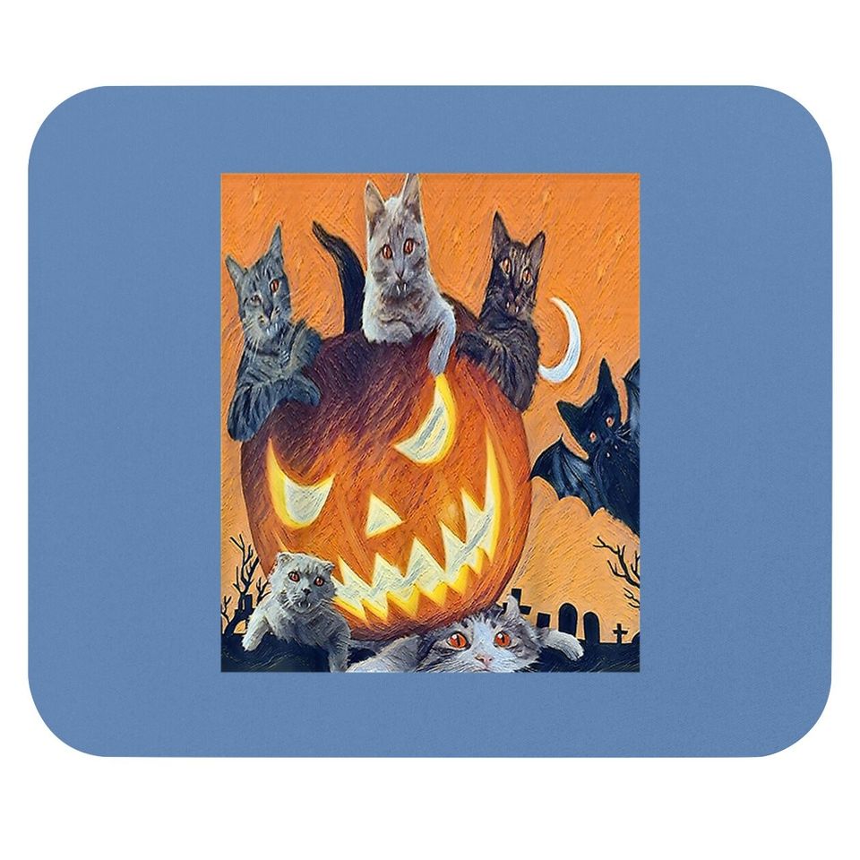 Cat Halloween Mouse Pad