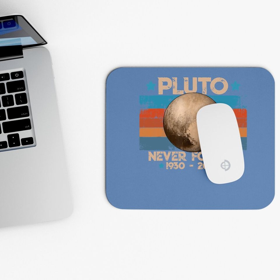 Vintage Never Forget Pluto Nerdy Astronomy Space Mouse Pad