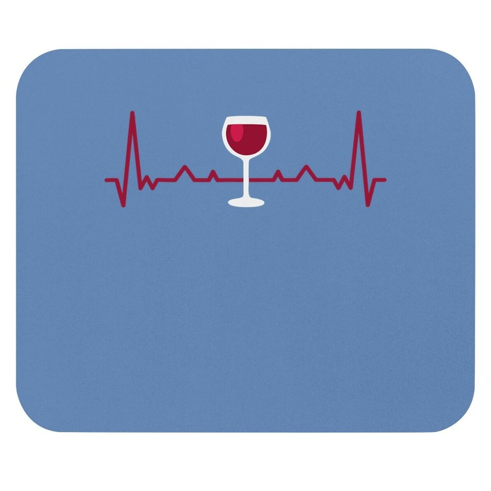Wine Lover Heartbeat Mouse Pad