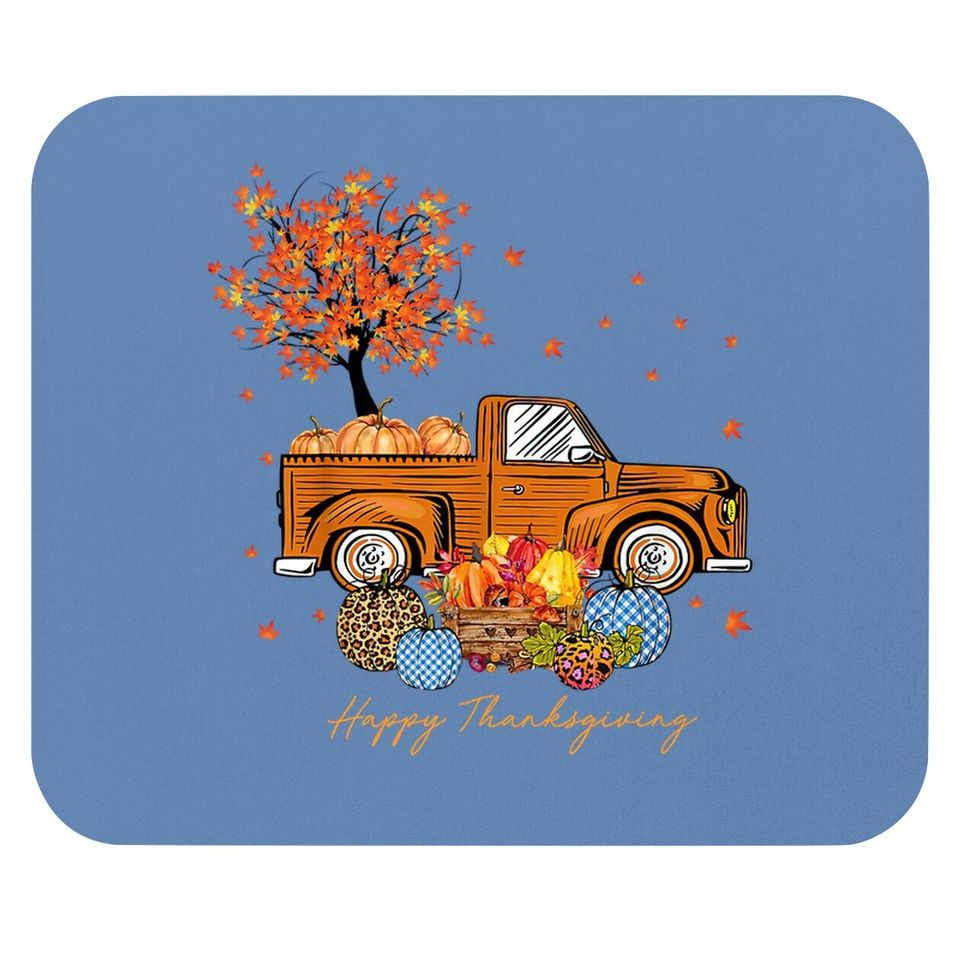 Pumpkins Truck Autumn Leaf Fall  mouse Pad