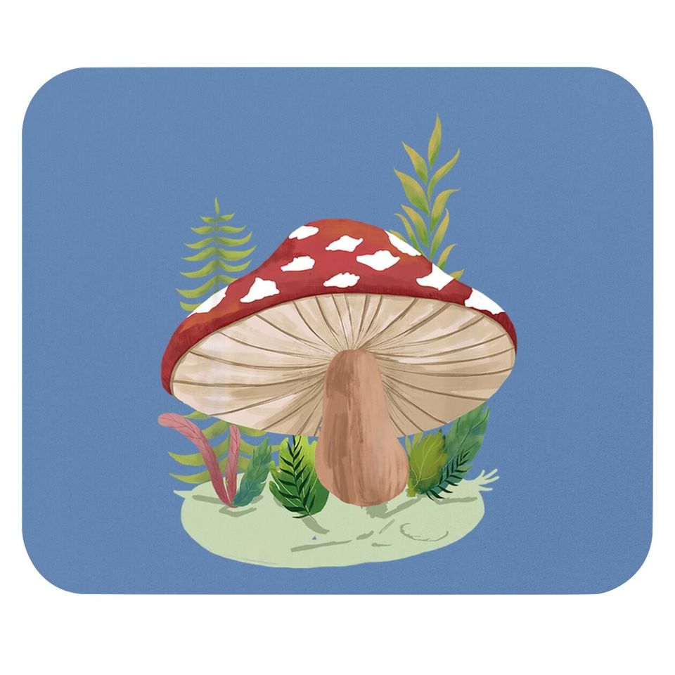 Foraging Wild Mushroom Vintage Retro Fungi Champignon Mouse Pad