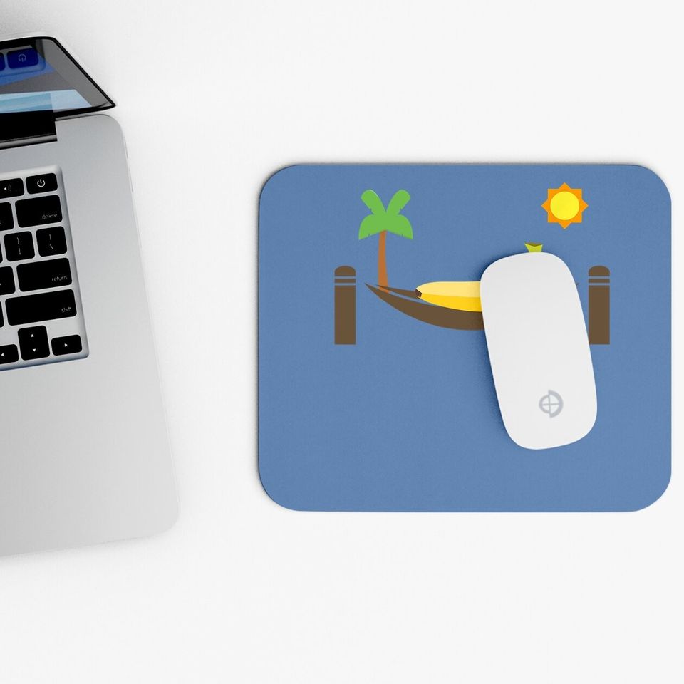 Banana In A Hammock Punny Fruit Mouse Pad