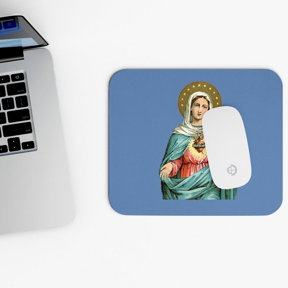 Immaculate Heart Of Mary Our Blessed Mother Catholic Vintage Mouse Pad