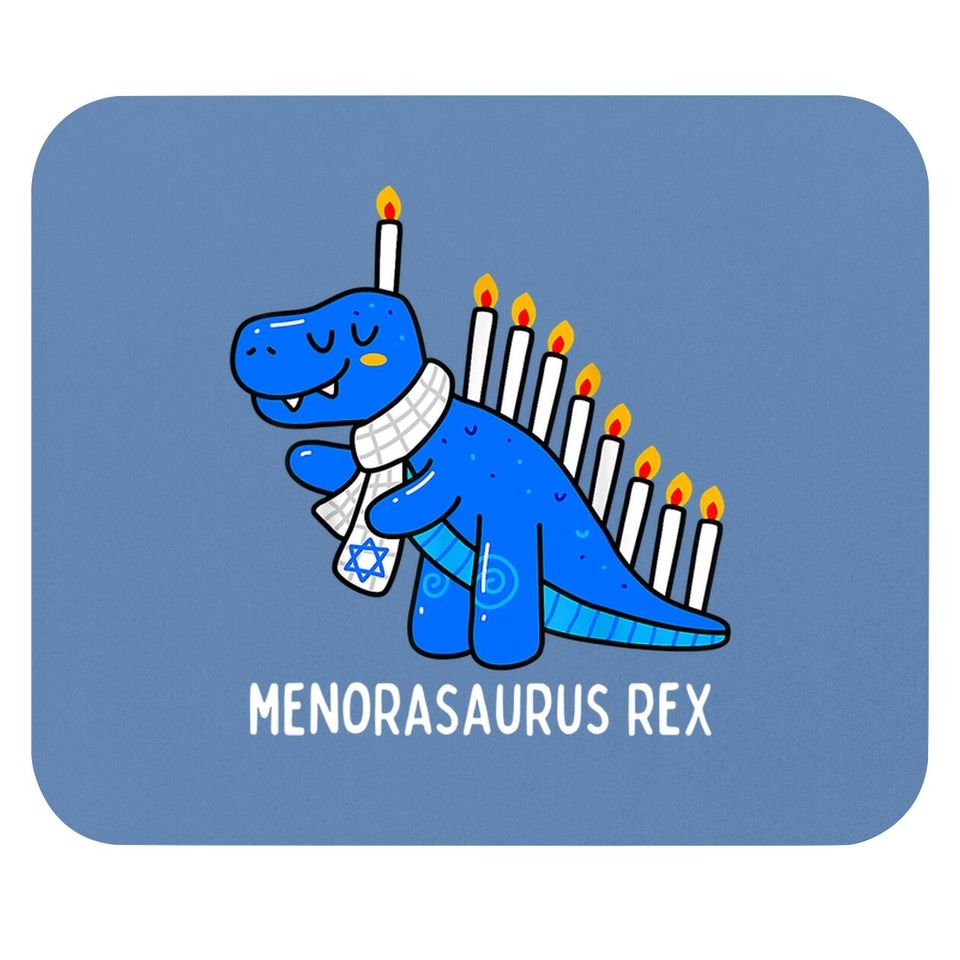 Hanukkah Dinosaur Menorasaurus T Rex Dino Chanukah Boys Gift Mouse Pad