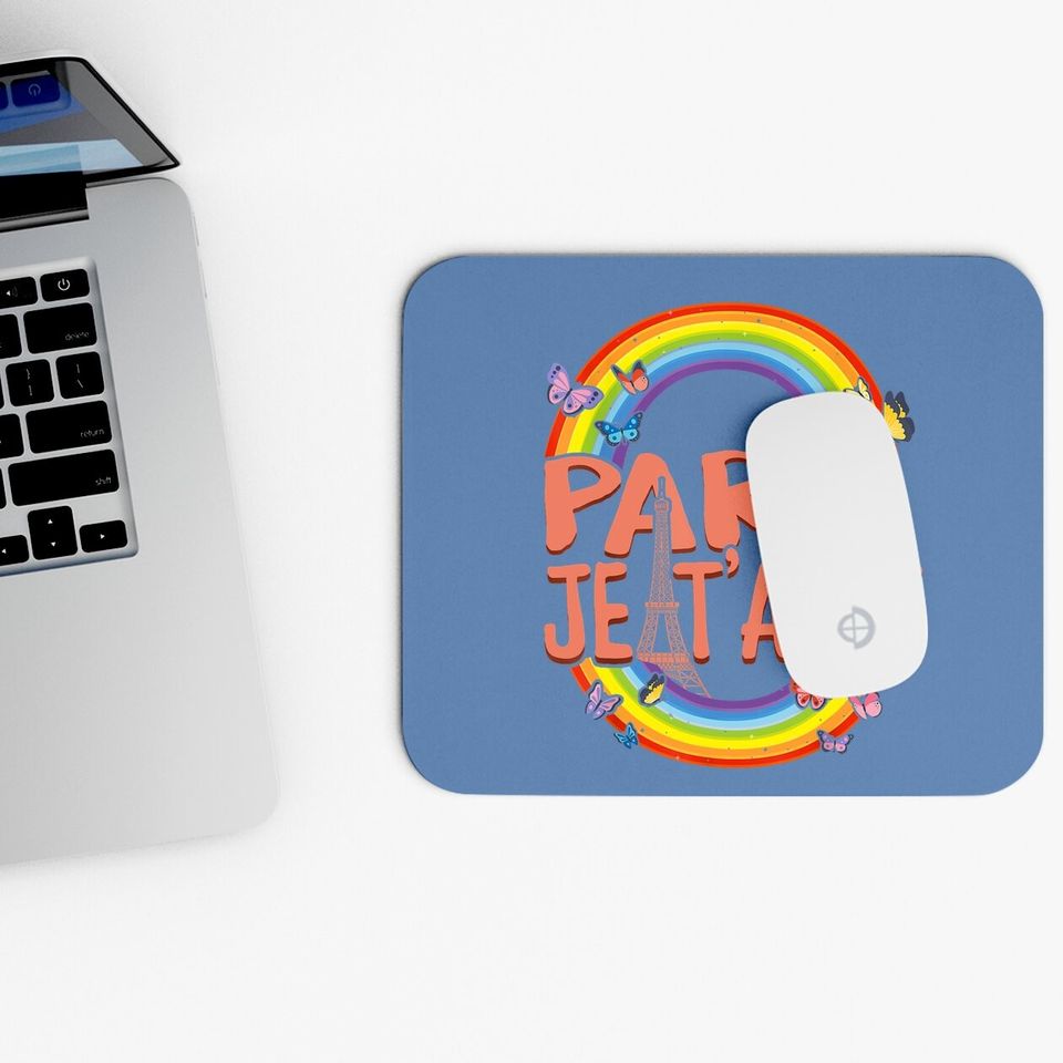 Paris Je T'aime I Love Eiffel Tower Mouse Pad