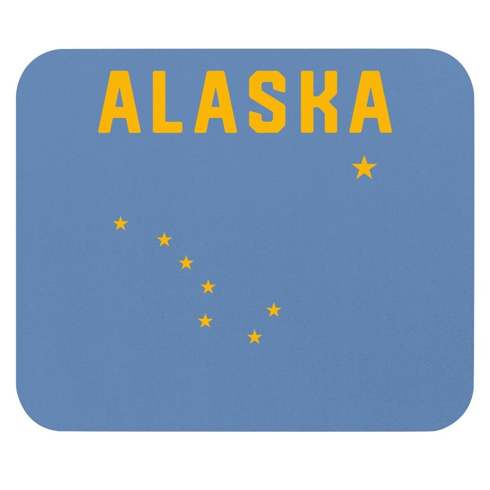 I Love Alaska Minimalist State Flag Mouse Pad