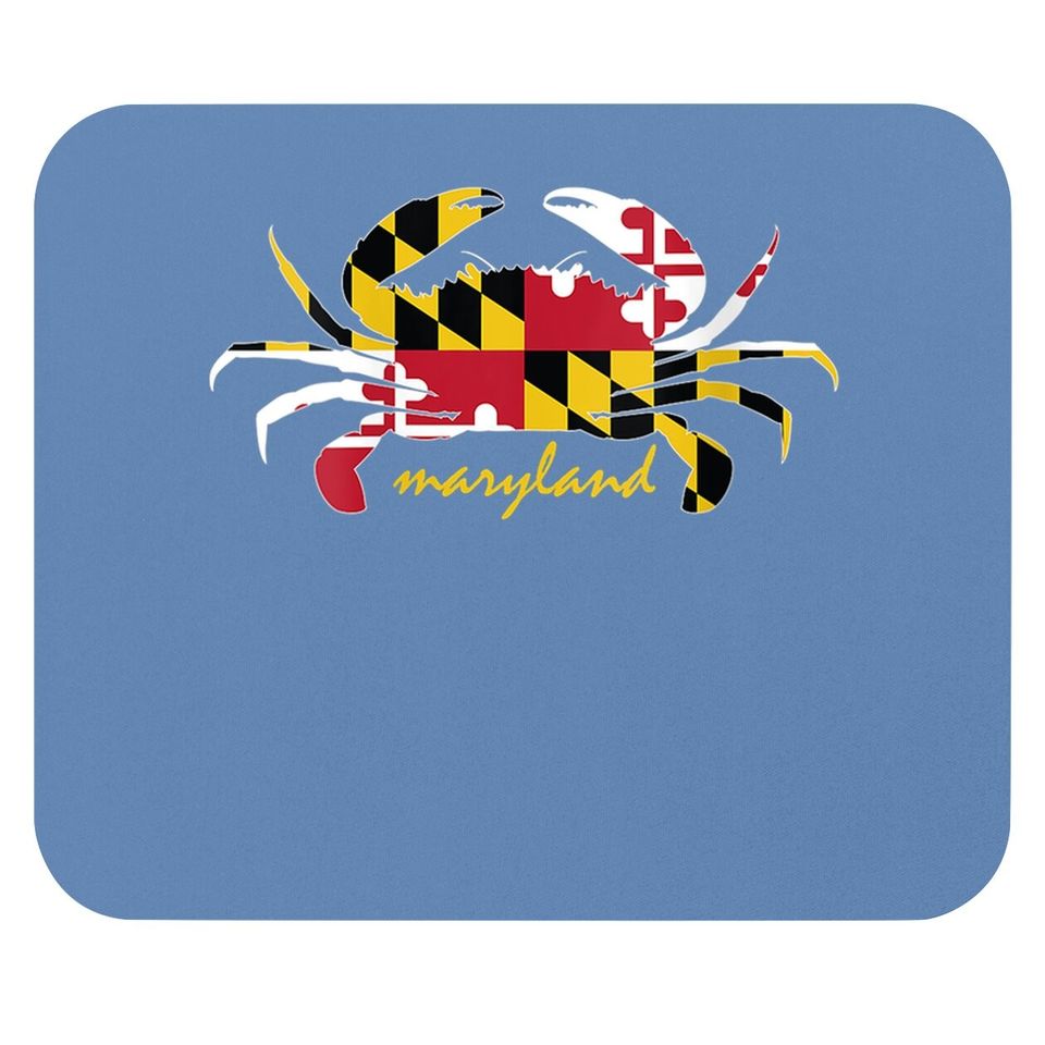 Maryland Crab Cute State Pride Flag Mouse Pad