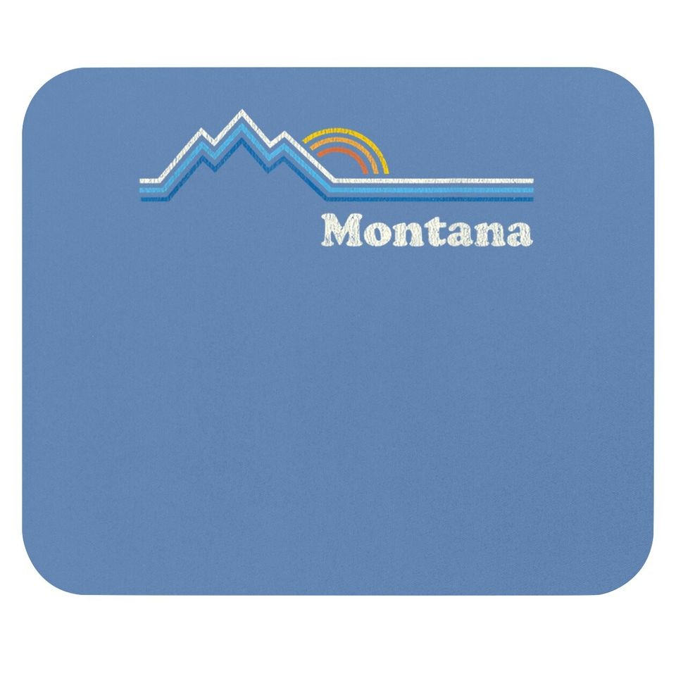 Montana Vintage Sunrise Mountains Mouse Pad