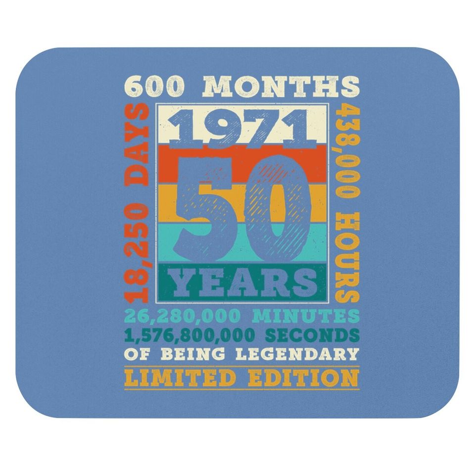Retro 1971 50 Years Of Being Legendary Mouse Pad