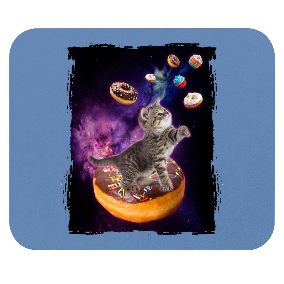 Abyssinian Cat Design Space Donuts Mouse Pad