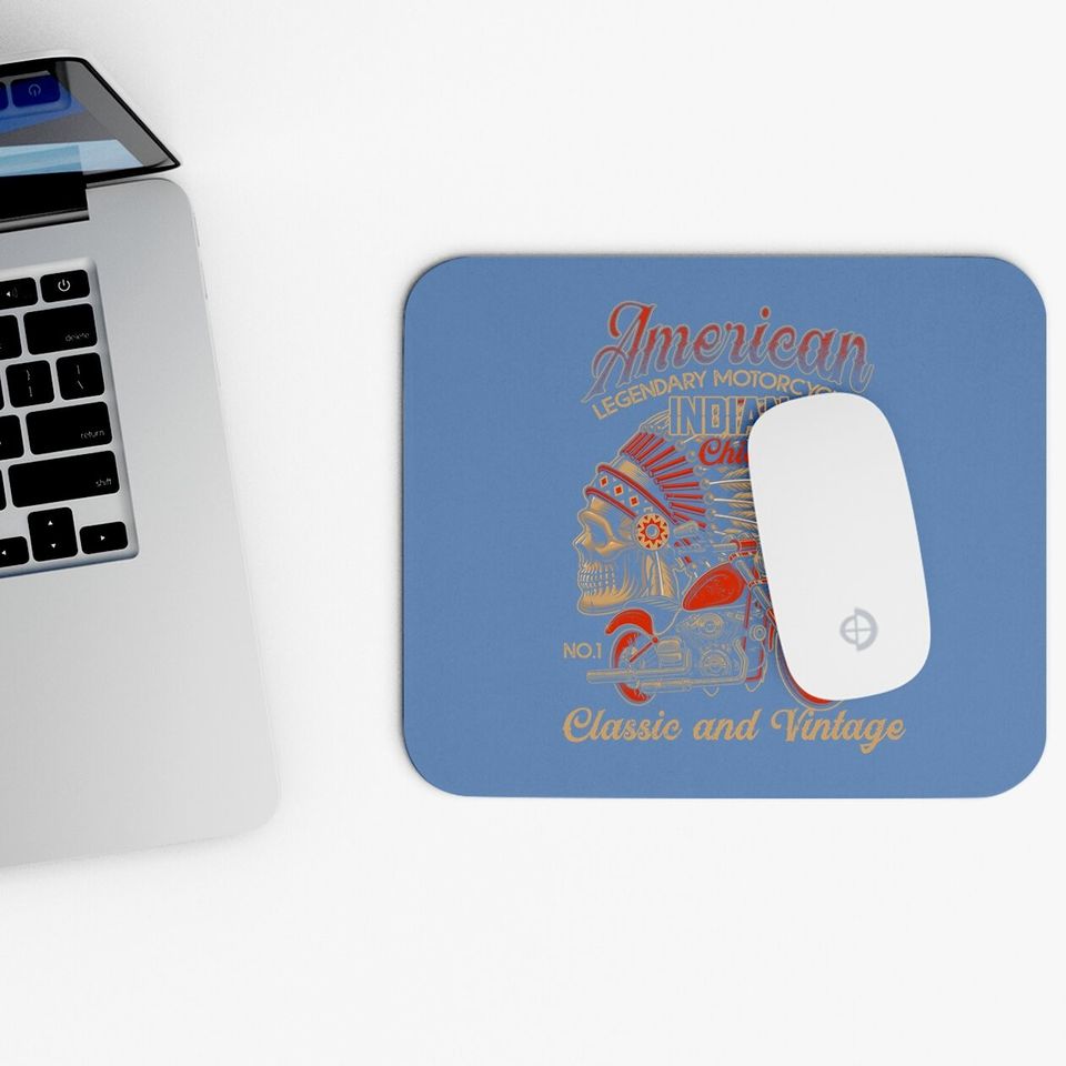 Retro Vintage American Motorcycle Indian Mouse Pad