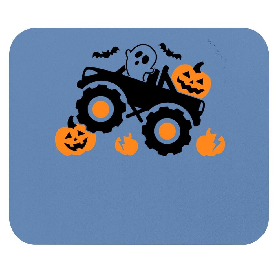 Pumpkin Monster Truck Halloween Mouse Pad