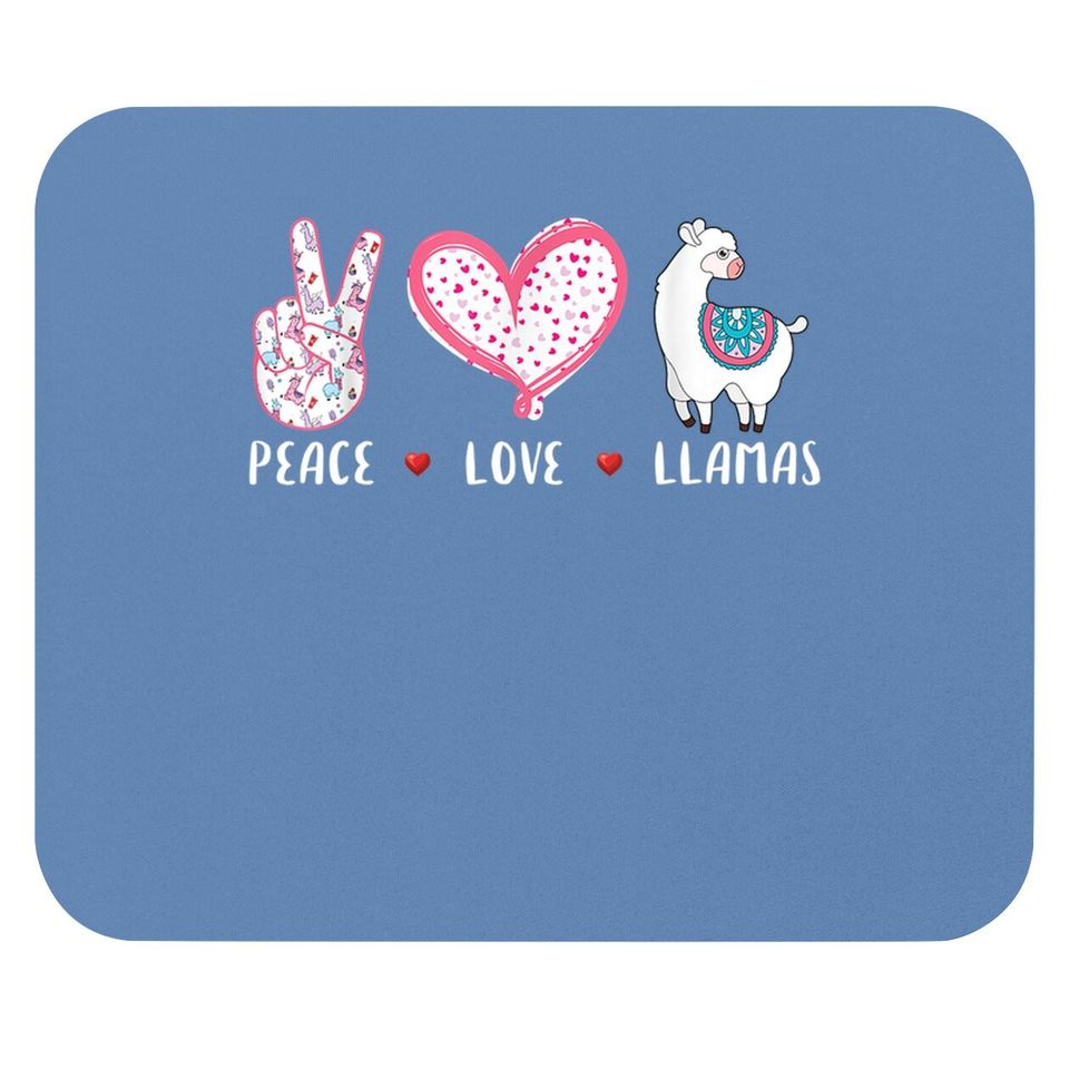 Peace Love Llamas Mouse Pad