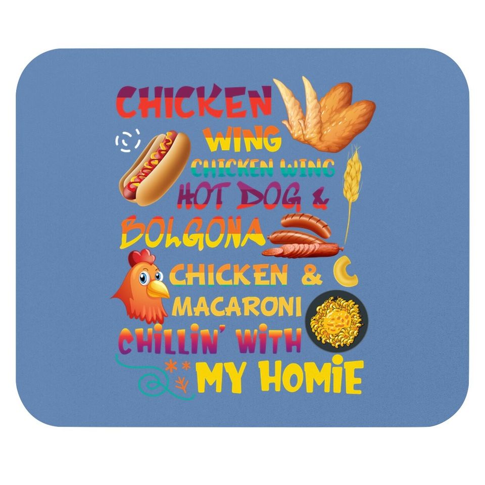 Cooked Chicken Wing Chicken Wing Hot Dog Bologna Macaroni Mouse Pad