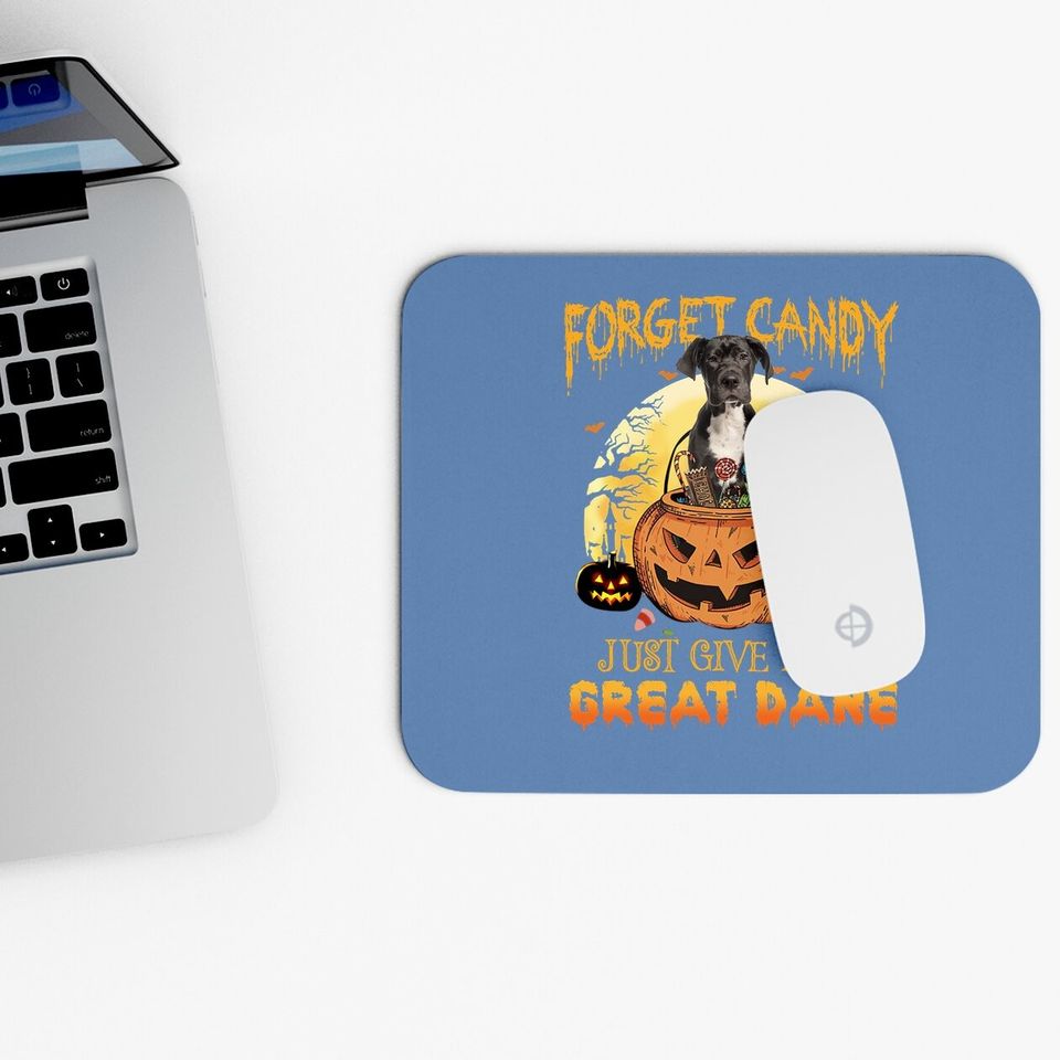 Candy Pumpkin Great Dane Dog Mouse Pad