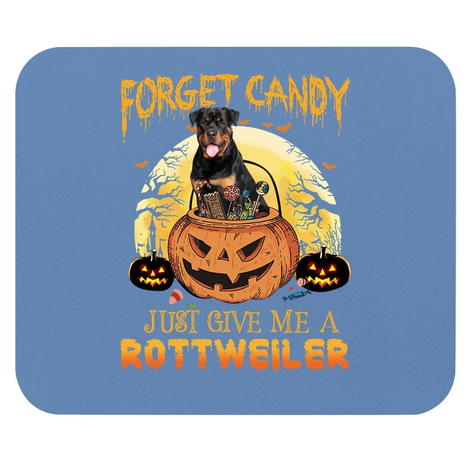 Candy Pumpkin Rottweiler Dog Mouse Pad