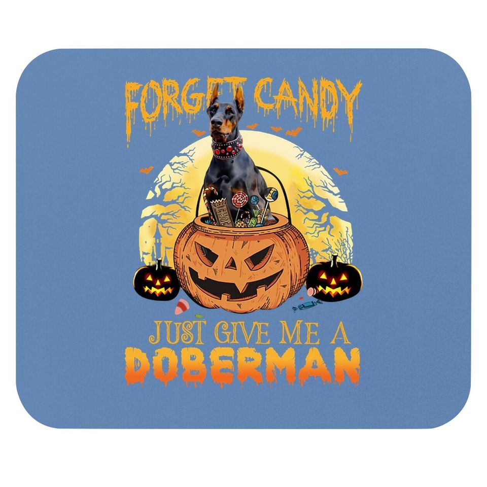 Candy Pumpkin Doberman Dog Mouse Pad
