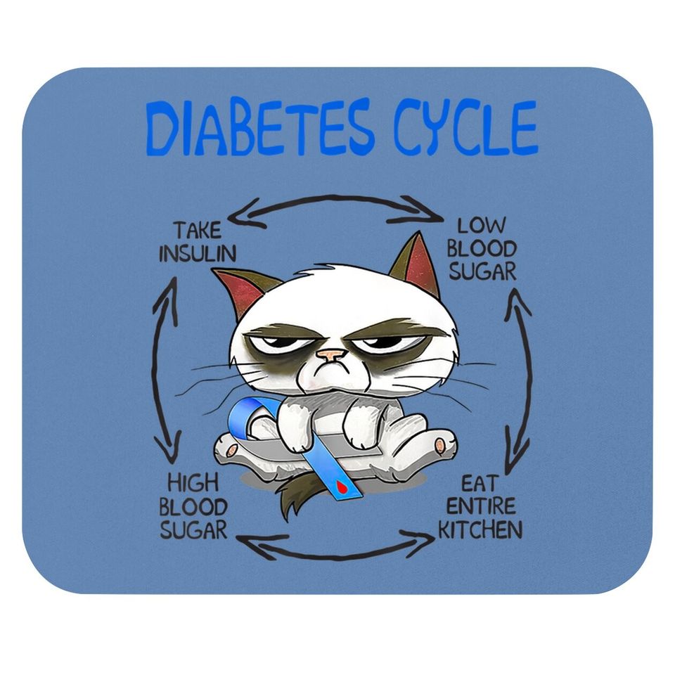 Diabetes Awareness Cat Diabetes Cycle Mouse Pad