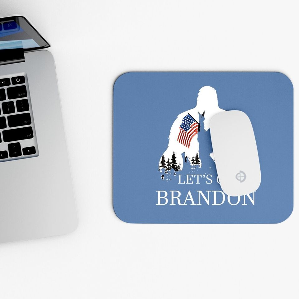 Let's Go Brandon Us Flag Bigfoot Mouse Pad