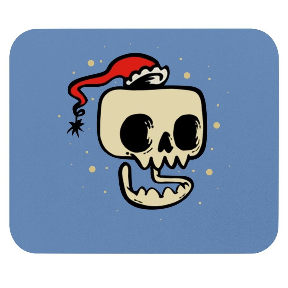 Merry Christmas Skull Gothic Christmas Mouse Pad