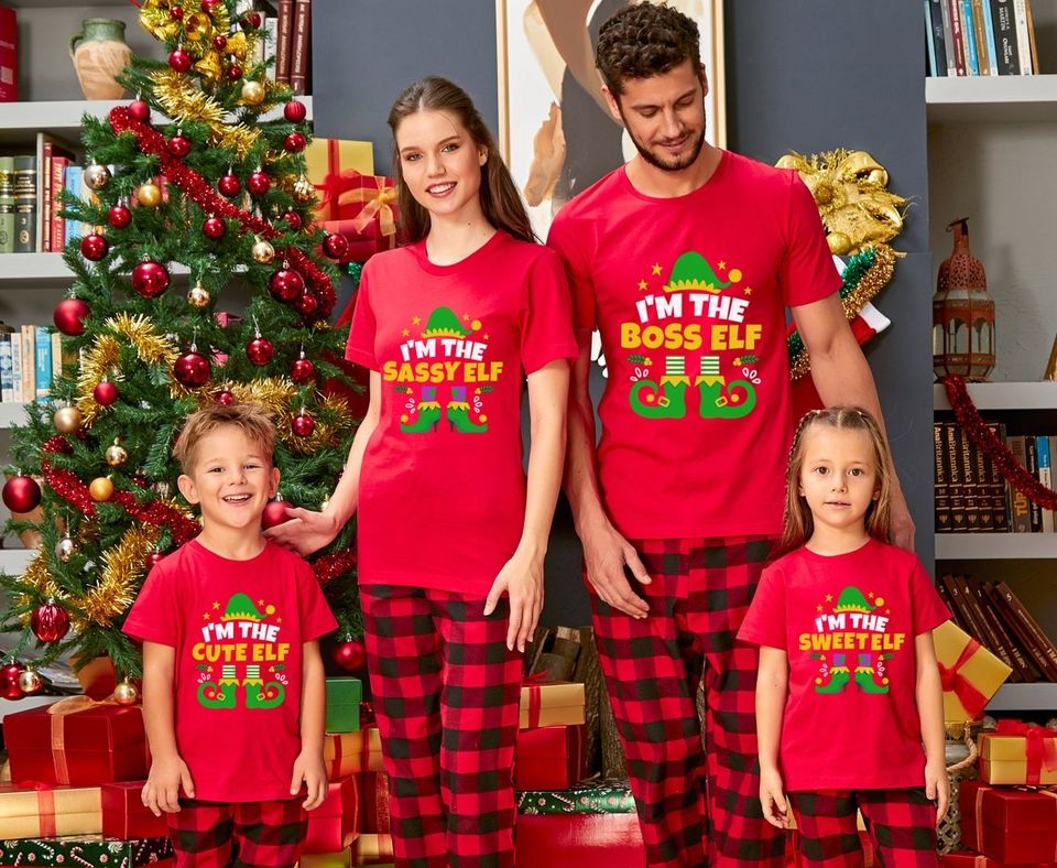 Elf  Matching Family Christmas Custom T Shirt