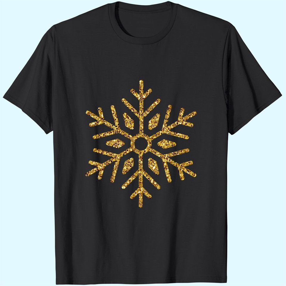 Gold Snowflakes T-Shirts