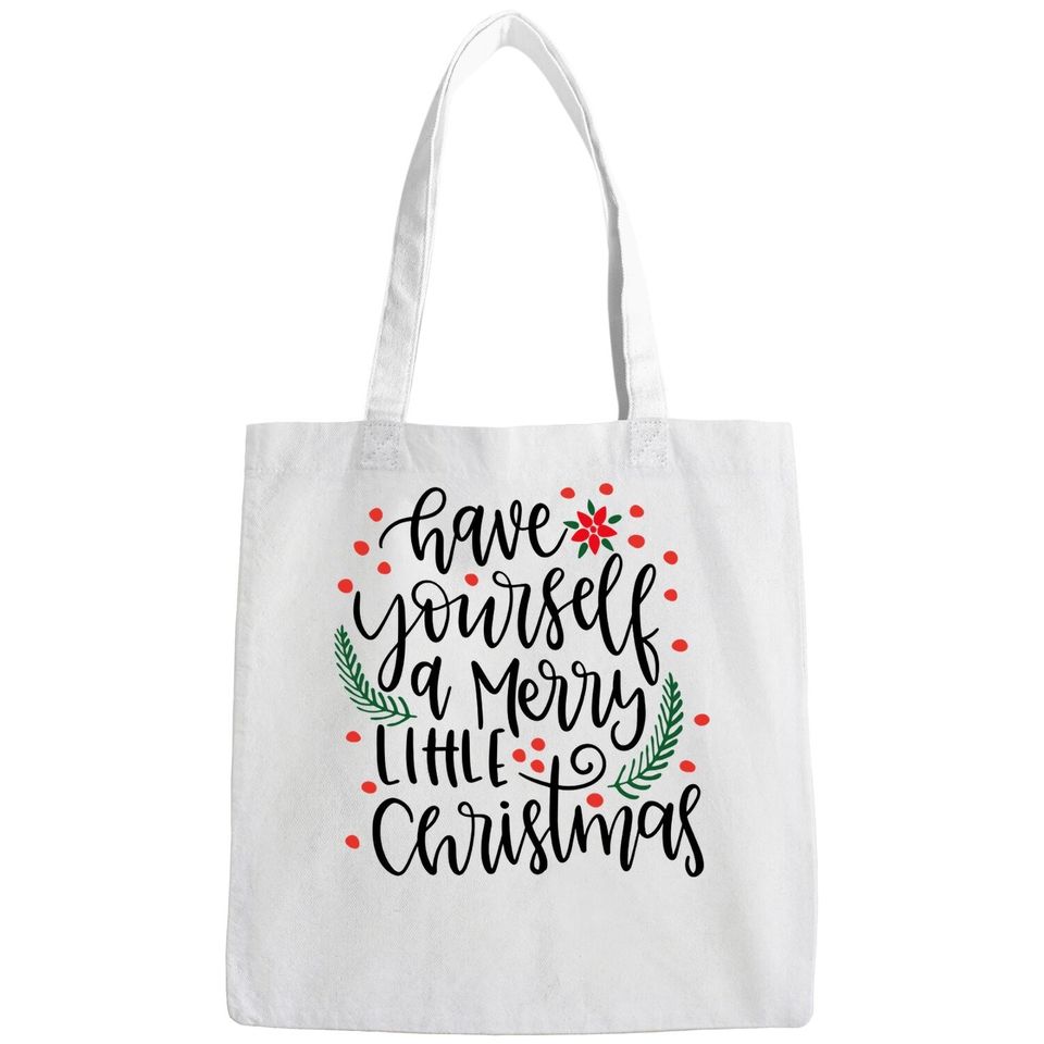 Have Yourself A Merry Little Christmas Black Design Bags