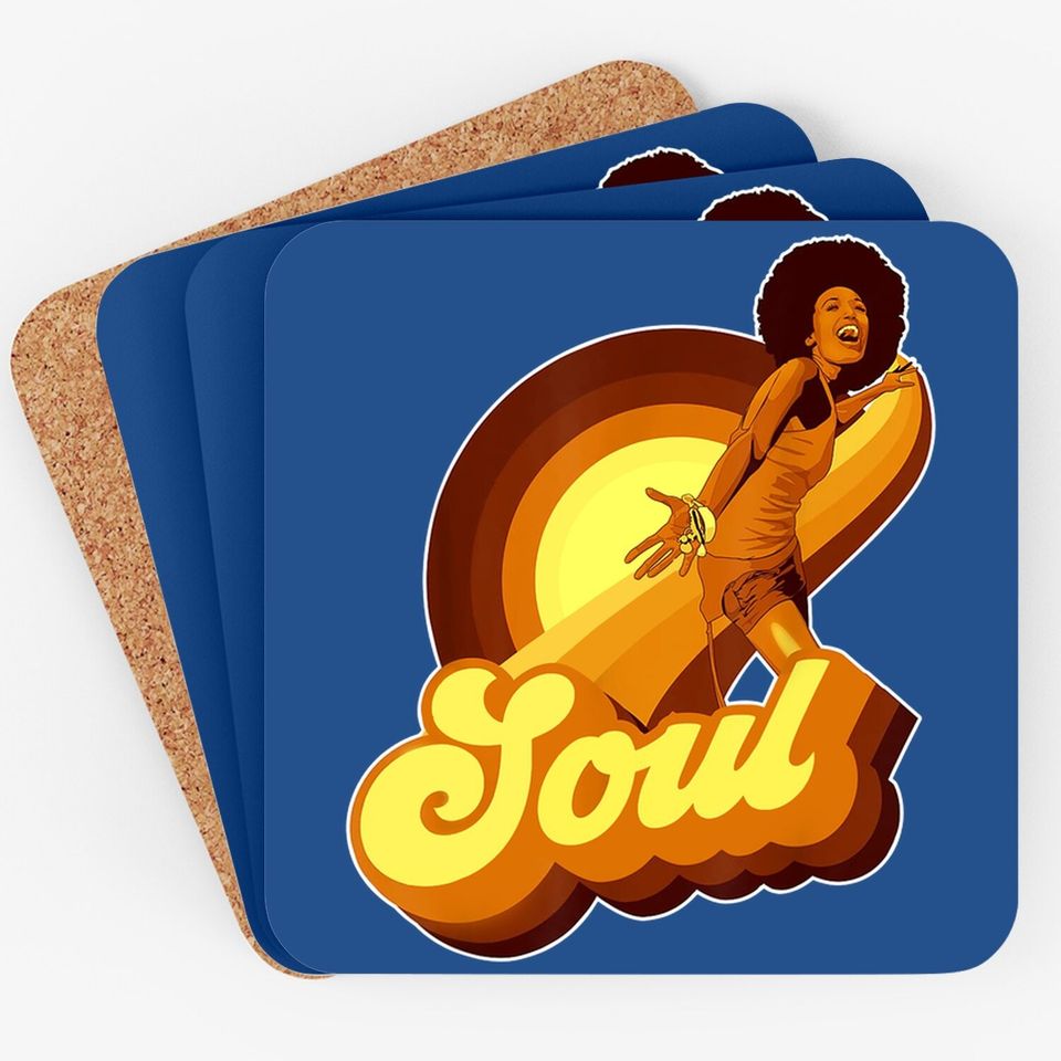 70s Funk Afro Soul Retro Vintage Coaster