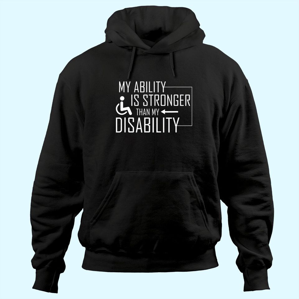 Funny Handicap Wheelchair Apparel Disability Amputee Hoodie