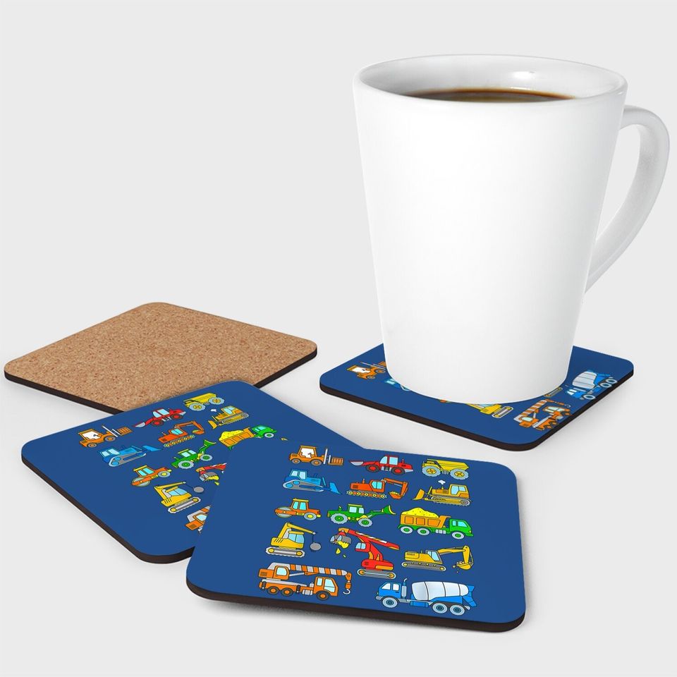 Construction Excavator Coaster For Boys Girls And Coaster