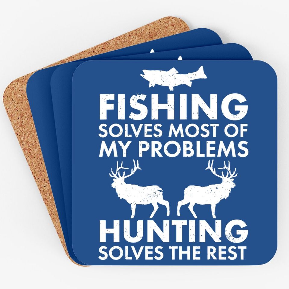 Funny Fishing And Hunting Gift Christmas Humor Hunter Cool Coaster
