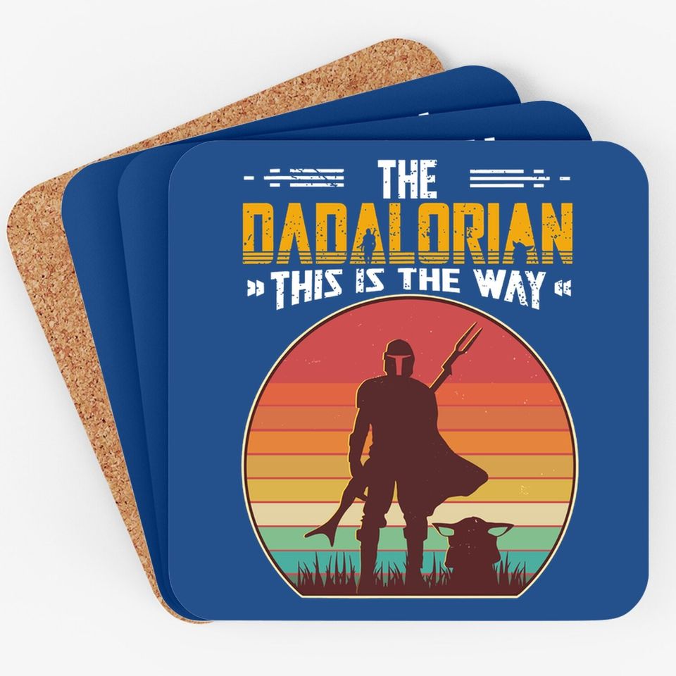 The Dadalorian Retro Vintage, Dadalorian Fathers Day Coaster