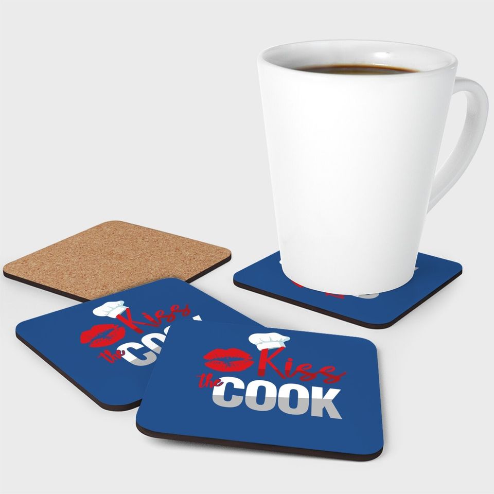 Funny Kiss The Culinary Chef Cook Baker Coaster Coaster