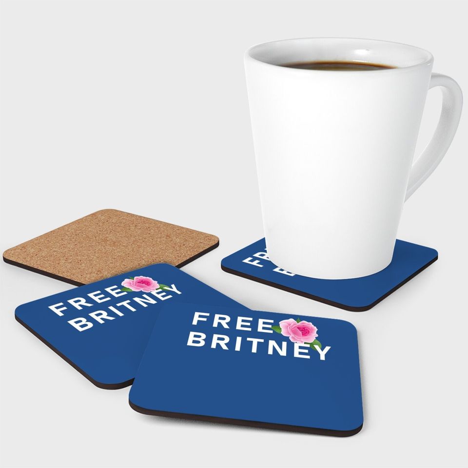 Free Britney Pink Rose Coaster