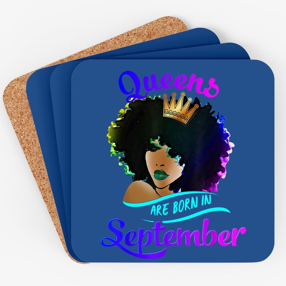 Queens Born September Virgo Libra Birthday Coaster