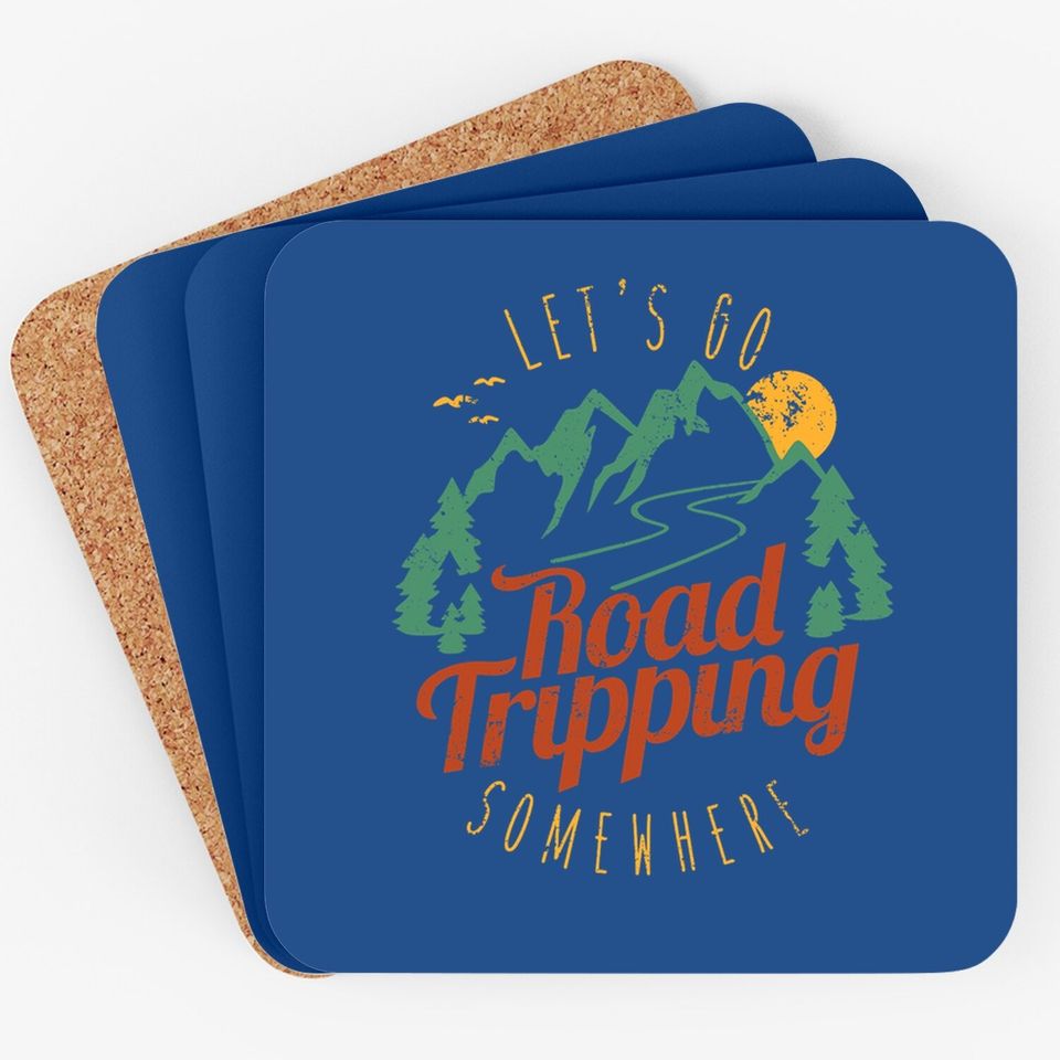 Family Road Trip Coaster Let's Go Road Tripping Somewhere