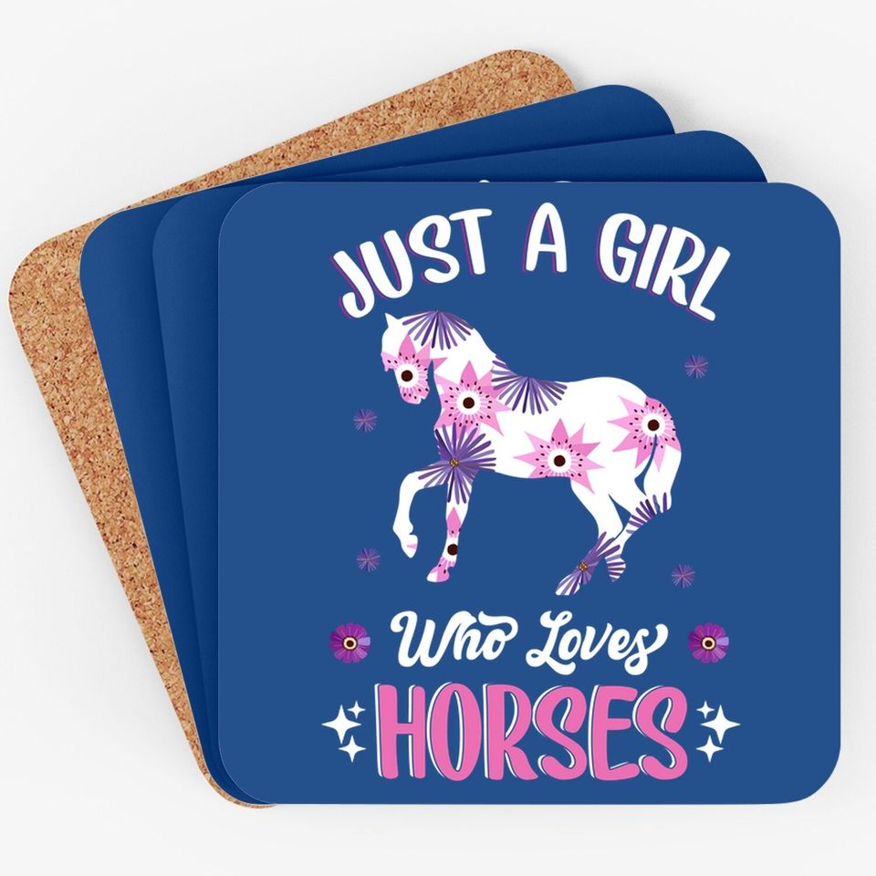 Just A Girl Who Loves Horses Cute Riding Coaster