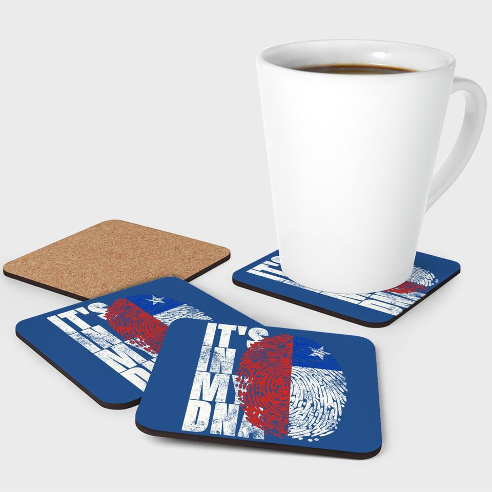 It's In My Dna Chilean Hispanic Gift Cool Chile Flag Coaster