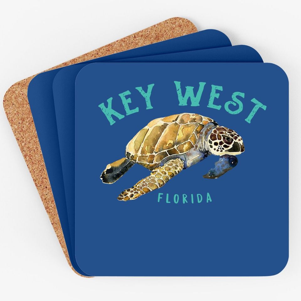Key West Florida Happy Sea Turtle Coaster