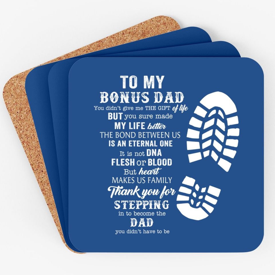 Bonus Dad Fathers Day Gift From Daughter Son Coaster