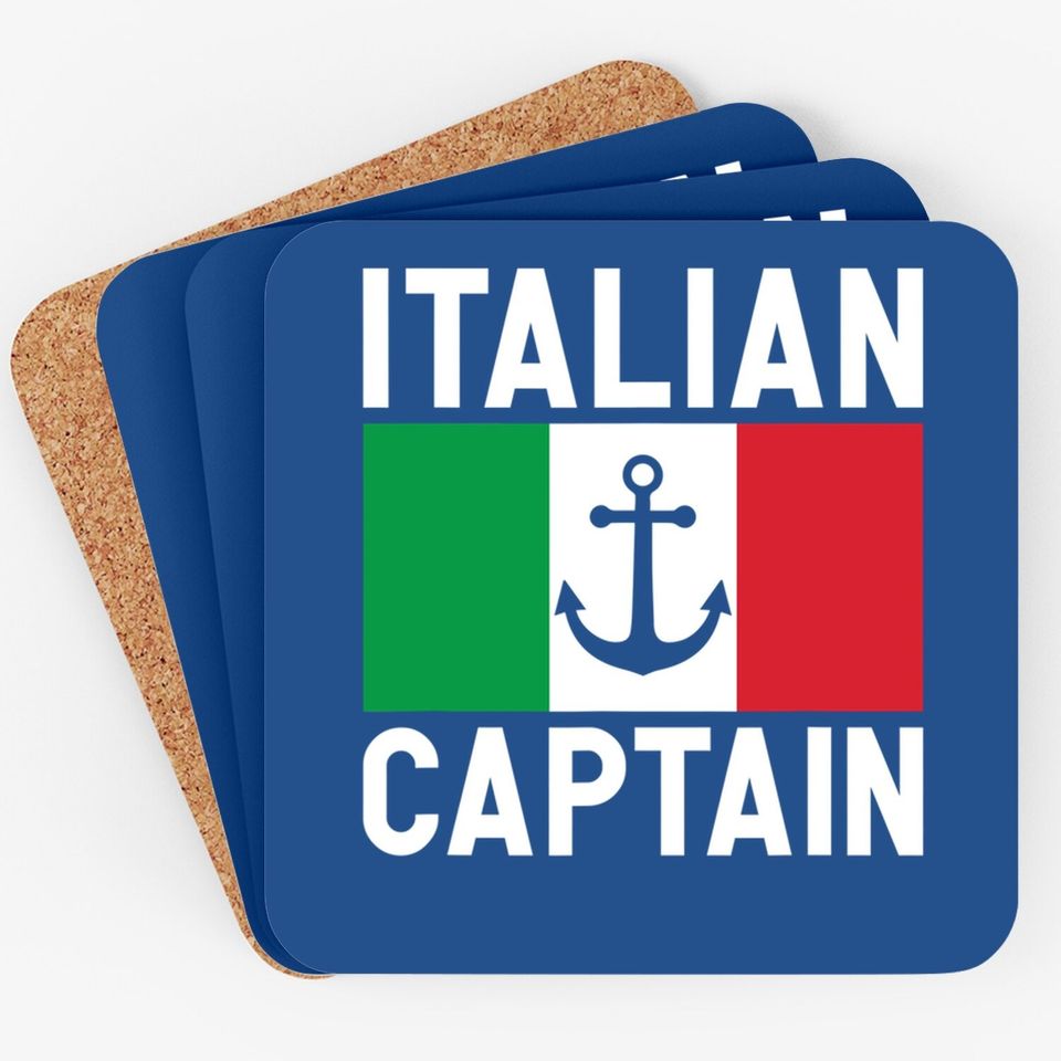 Flag Of Italy Italian Captain Coaster