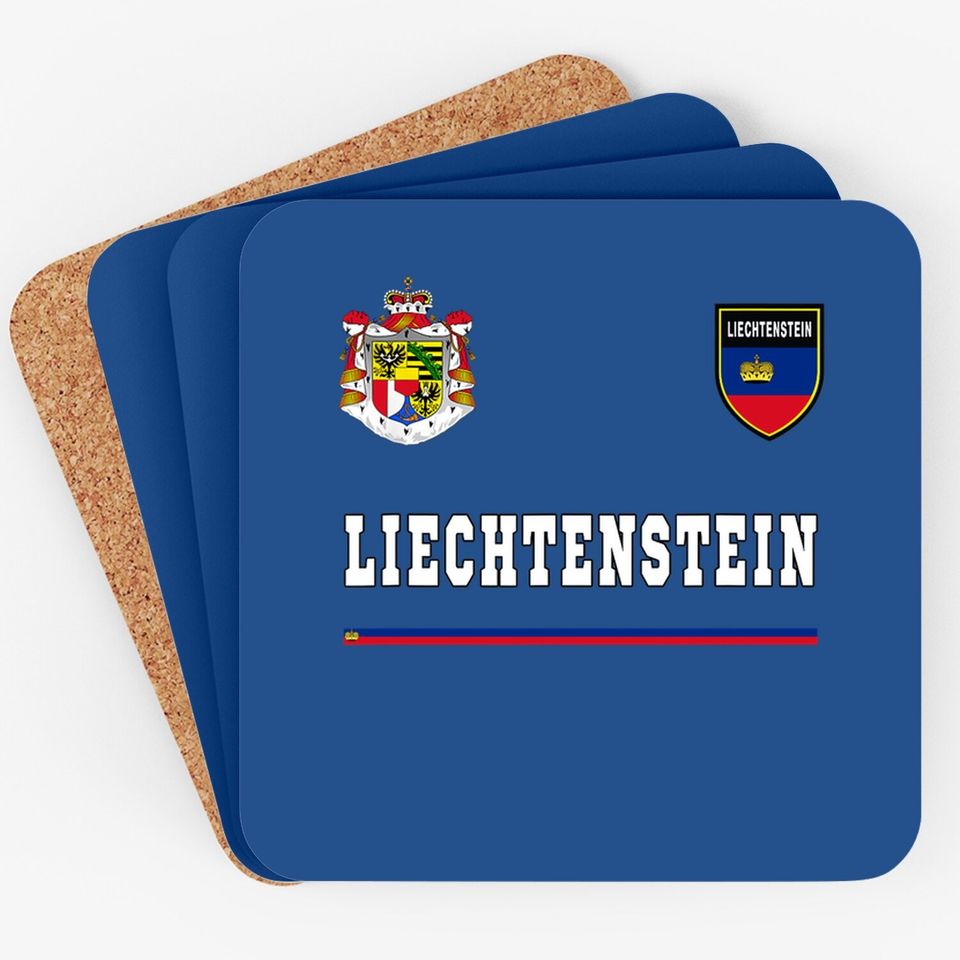 Liechtenstein Flag Football Coaster