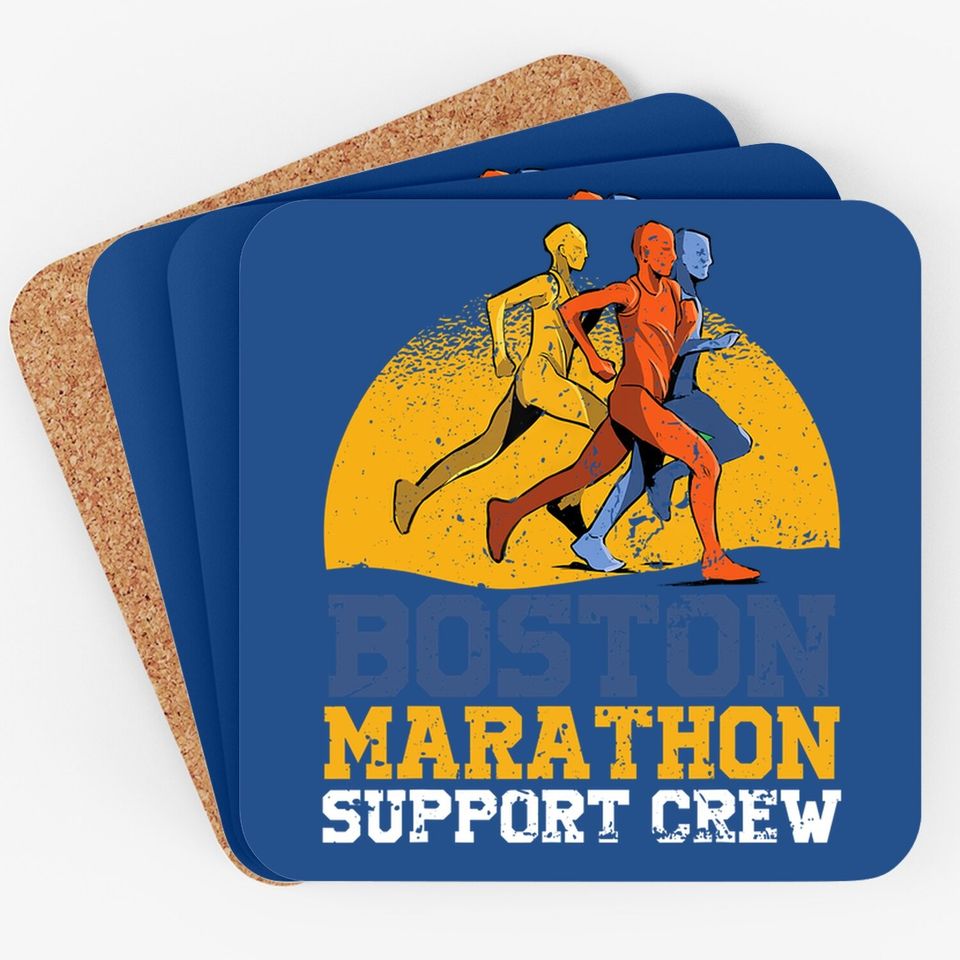 Boston 2021 Marathon Runner 26.2 Miles Support Crew Coaster