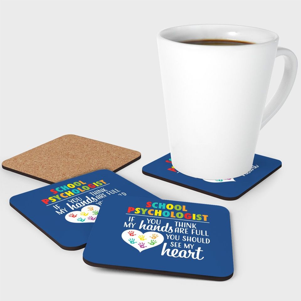 School Psychologist Heart Coaster