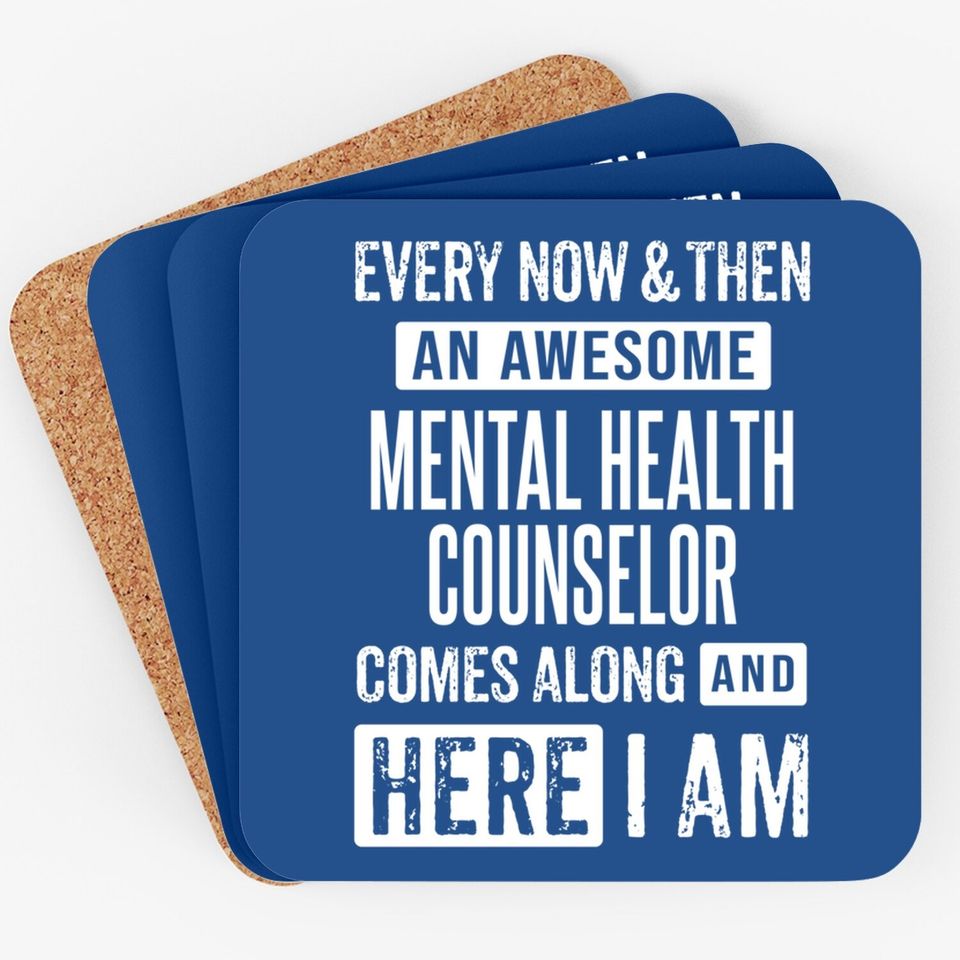Sarcastic Mental Health Counselor Therapist Saying Coaster