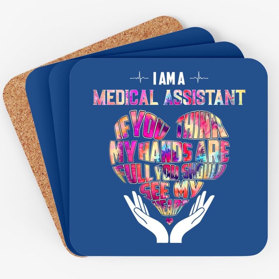 Y3z0 Colorful I'm Medical Assistant Funny Nurse Nursing Life Coaster